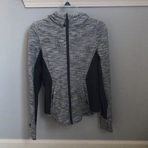 Black white and grey ivivva sport jacket size 12